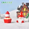 Decoración de micro paisajismo de musgo navideño de frutas, pastel de fresa, pastel de mago de nariz grande, accesorios de decoración de bola de cristal