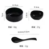 Cuenco de Roca de Estilo Japonés Creativo Hogar Sentido de Alta Gama Cuenco de Arroz Nuevos Platos de Postre Juego de Cucharas Cuenco de Piedra Ensalada Tazón Pequeño