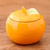 Bote de té naranja tarro sellado de cerámica imitación naranja tarro de dulces para bodas tarro de regalo adorno de juego de té juego de cajas de regalo recuerdo