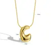 10 Piezas Mínimo 3% de descuento Transfronterizo Globo Burbuja Gordito Collar de 26 Letras Colgante Versátil Simple Accesorio