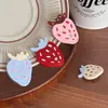 Dulce Corazón Girly Lindo Crema Fresa Ácido Acético Pasador Fruta Dibujos Animados Versátil Lateral Pinza de Pato