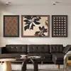 Galeria de Arte Qiao Jia Impressão Artística Giclée de um Leopardo em um Grande Estilo Vintage para Sala de Estar Pintura Decorativa, Arte para Pendurar na Parede de Fundo do Sofá
