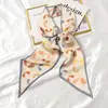 Bufanda Larga Pequeña de Seda Cinturón para el Cabello Corbata de Bolsillo de Alta Gama Cinturón de Cinta Lazo para el Cabello de Mujer Primavera y Otoño Combinación Perfecta