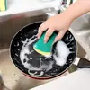 Bloco de Esponja de Limpeza Multifuncional para Casa, Esponja para Esfregar Panelas, Escova de Limpeza Multiuso, Esponja Removedora de Manchas, Esponja para Lavar Louça, Atacado