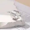 Anillo Abierto de Acero de Titanio para Mujer, Estilo Retro Francés, Celebridad de Internet, Estilo Ins, Elegante, Diseño de Nicho, Tendencia Irregular, No se Desvanece