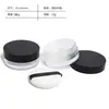 En Stock Caja Negra Pequeña de 10g 20g Material de Empaque para Polvos Sueltos con Esponja, Caja Rellenable para Polvos Sueltos, Caja Vacía Antifugas