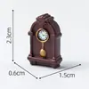 Reloj de péndulo clásico retro antiguo creativo Despertador Accesorios de decoración DIY Coche pequeño Escritorio Resina Adornos pequeños