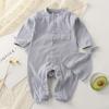 Macacão Infantil Monocromático Primavera e Outono Bebê Algodão Pijama Envolto no Bumbum Macacão para Ar Condicionado