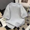 Verão 2026 Novo Estilo Coreano Tendência 250g Algodão Mamba Gola V Manga Curta Camiseta com Toque de Luxo, Tamanho Grande Top Solto Moda