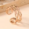 Anillo de acero inoxidable con forma de cruz, popular en Europa y América, para mujer, con presión de aceite, doble giro, anillo ajustable, venta al por mayor