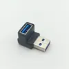 Adaptador de Conversão OTG USB Fêmea para USB 3.0 Macho Ângulo Reto 90 Graus Forma de L Cotovelo Vertical Conversor Macho para Fêmea de Computador