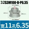 Rueda Síncrona S3M12-35 Dientes Tipo K/B Ancho de Diente 11 Aleación de Aluminio Oxidado Polea Síncrona Tipo S3M100 Agujero 4-16