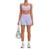 Conjunto de Yoga Feminino de Malha Justa com Gola Halter Cor Areia de Outono Respirável de Secagem Rápida Transfronteiriço Casual Fitness Esportivo Conjunto 5423+9721
