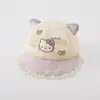 Chapéu de Bebê Qiunan Verão Fino Fofo Gato Bico de Pato Chapéu de Sol Rede Chapéu de Sol Proteção Solar para Meninas