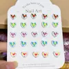 Joyería para Uñas de Resina Colorida Corazón Estéreo Joyería para Uñas DIY Pendientes Funda de Teléfono Móvil Accesorios de Uñas Portátiles