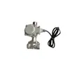 Válvula solenoide de corte de gas de emergencia con brida de acero inoxidable normalmente abierta para fabricantes, apagado manual, a prueba de explosiones 304