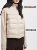 Jaqueta de Algodão Leve Feminina Outono e Inverno Novo Design Quente com Forro Costurado Peça de Roupa Externa Leve Manga Longa Top Feminino