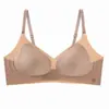 Sujetador Soufflé Flor de Camelia para Mujer, Transpirable sin Costuras, Espalda Bonita, Recoge y Levanta Pechos Pequeños, Estilo Fresco y Delgado