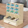 Caja de Almacenamiento para Marcadores de Múltiples Compartimentos Portalápices para Estudiantes Estante de Almacenamiento Portalápices de Múltiples Compartimentos Estante de Almacenamiento de Escritorio para Oficina