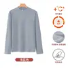 Ropa de Hombre Unisex para Otoño/Invierno, Manga Larga, Cuello Medio Alto, Cortavientos, Cálida, Capa Interior de Forro Polar Imitación Cepillado Doble Cara, Camiseta Básica de Color Liso