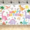 Nuevo juego de platos de papel y vajilla con temática de dinosaurios de colores para fiesta de cumpleaños infantil de Amazon