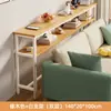 Mesa estrecha para hueco de cama, estante de almacenamiento para el pie de la cama, mesa larga extremadamente estrecha, de pie contra la pared, gabinete estrecho para hueco de cama, almacenamiento multicapa
