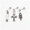 Estilo de celebridad estilo coreano moda pin cruz aretes de tuerca de acero de titanio al por mayor ebay AliExpress suministro de joyería transfronteriza
