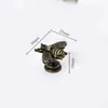 Manija Pequeña de Tirador de Agujero Único Retro para Cajón Puerta de Gabinete Montaje en Superficie Anillo de Tirador de Gabinete de Aleación de Zinc Manija Pequeña de Mueble Clásico Elefantito
