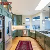 Armários Americanos de Madeira Maciça Personalizados para a Casa Inteira Estilo Europeu Novo Estilo Chinês Armários de Cozinha Pintura de Cor Pura Decoração Personalização para Exportação