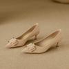 Nuevos Zapatos de Tacón Alto de Otoño Yuanlitong para Mujer, Zapatos de Cuero Suave de Gama Alta para Mujer, Zapatos de Salón Elegantes de Punta Fina para Mujer, Cómodos para Usar Afuera Sin Cansar los Pies