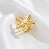 Anillos Exagerados al por Mayor Modelos Nuevos Joyería de Comercio Electrónico Transfronterizo Únicos Irregulares de Aleación de Zinc Anillos de Flor de Nicho para Mujer