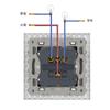 Estándar europeo tipo 86 pared oculto interruptor de dos posiciones doble apertura junta simple panel de lámpara hogar dos aperturas interruptor de control único mayoreo