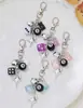 Llavero de Coche de Fresa Fruta Cereza Limón Diamante Colgante para Bolso de Mujer Llavero de Metal Dibujo Animado