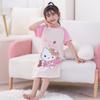 Camisón de Verano para Niños Algodón Pijama Fino 2023 Verano Suelto Vestido de Princesa de Manga Corta para Niña