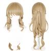 Lingqi Genshin Impact Fontaine Navia Cos Peruca Couro cabeludo Simulador Cabelo de Milho Jacques Cabelo Longo Cacheado