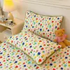 Funda de Cama de Felpa de Leche de Cuatro Estaciones Clase A + Gasa de Doble Capa Juego de Tres Piezas Uso por Ambos Lados Sábana Bajera Colchonera Tapete para Dormitorio Estudiantil