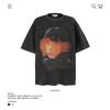 Camiseta de Manga Corta Estilo Americano High Street con Estampado de Personajes de Dibujos Animados Divertidos para Hombre, Trendy, Oversize, Holgada, Casual, Top para Pareja