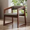 Silla de Comedor para el Hogar Silla de Taburete para Mesa de Comedor de Nuevo Restaurante Chino Respaldo Mesa de Té Silla Principal Escritorio de Estudio Antiguo Medio Sillón