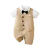 Ropa de bebé verano ropa de bebé clase a recién nacido un año caballero mameluco de manga corta enterizo ropa para niños