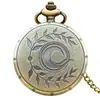 Reloj de Bolsillo Vintage de Bronce con Flor Doble de Ocho Pétalos para Hombres y Mujeres Reloj de Bolsillo de Cuarzo Reloj Grande Colgante Reloj de Regalo Reloj de Bolsillo Simple Creativo