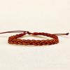 Diseño de Moda Colorido Algodón y Lino Impermeable Pulsera Tejida a Mano Simple Pareja Artístico Estilo Bosque Regalo