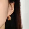 Pendientes de Plata de Ley 925 Estilo Nuevo Pendientes Huecos Tejidos para Mujer Europeos y Americanos Lujo Ligero Personalidad de Nicho Pendientes de Gama Alta Venta al por Mayor