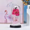 Em Estoque Novo Modelo Cluster de Flores LED Flor Eterna Cobertura de Vidro LED Presente de Natal Dia dos Namorados Decoração de Festa para Melhorar o Ambiente