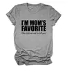 EU SOU o Favorito da Mamãe Amazon Wish Site Independente Moda Versátil Feminino Casual Gola Redonda Manga Curta Camiseta