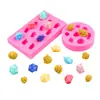 Molde de Silicona para Epoxy de Cristal Ske Anillo Colgante Molde para Colgante de Arete DIY Molde Redondo de 6 Cavidades para Hacer Pastel