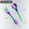 Nuevo Creativo Lindo Delfín Cuchara Acero Inoxidable 304 Cuchara de Café Cuchillo y Tenedor Set Cuchara Colorida para Revolver Venta al por Mayor
