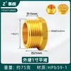 Enchufe a Prueba de Explosiones de Rosca Hexagonal Exterior de Cobre de 4 Puntos Cable Enchufe Tapa de Enchufe de 6 Puntos Tapón de Tubería de Pared de 1 Pulgada con Diente Interior Tapa para Tubería de Agua