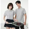 Uniformes de Trabalho Corporativos Masculinos e Femininos, Camisetas Polo de Verão Frescas para Team Building de Restaurantes e Supermercados, Camisas de Manga Curta com Proteção Solar e Logo Bordado