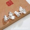 Plata de Ley S999 Ópalo Natural Tejido a Mano Tubo Recto Dos Accesorios Shihuan para Novia