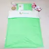 Conjunto de roupa de cama para soneca de bebê de cor sólida para jardim de infância, conjunto de três peças com fronha, protetor de colchão e enchimento de edredom, conjunto de seis peças para soneca de jardim de infância